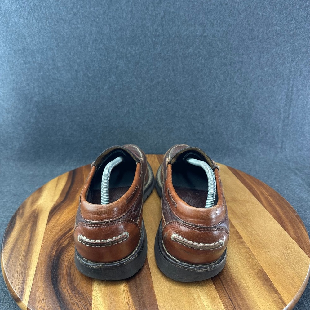 L.L. Bean Allagash Penny Loafers Bison Leather Lug Soles Moc Men Sz 11.5D - Picture 7 of 14